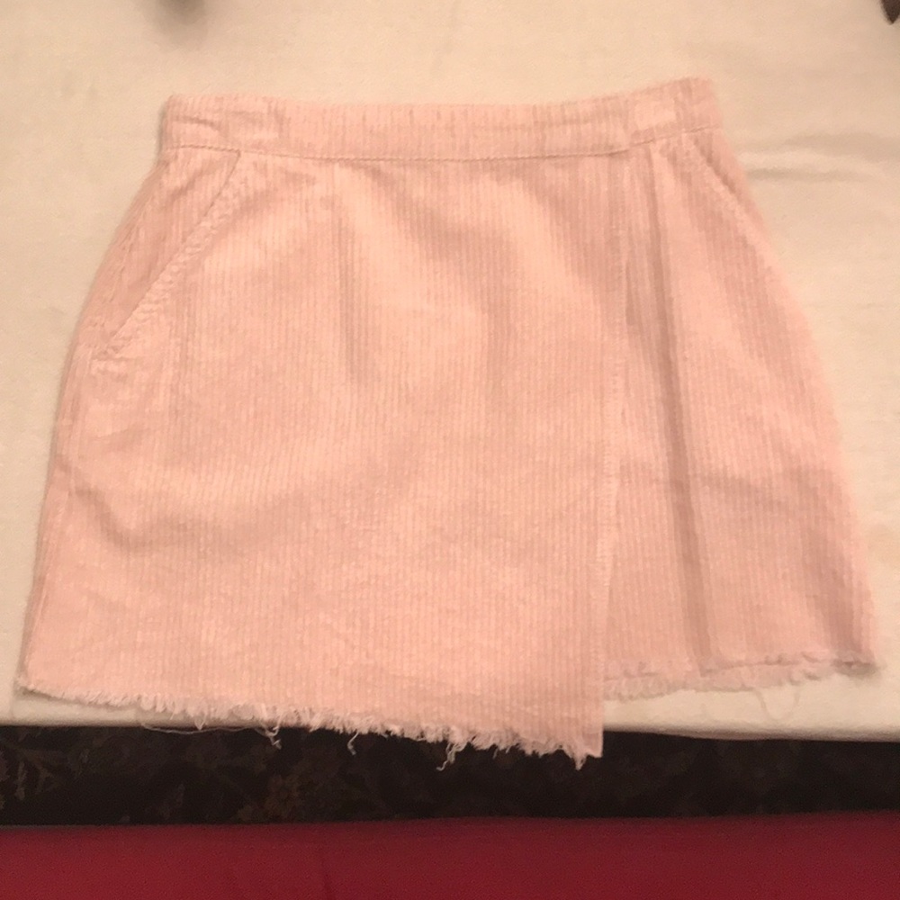 Urban Outfitters pink velvet wrap around skirt